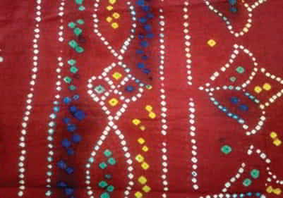 Multi-coloured resist dots pattern
