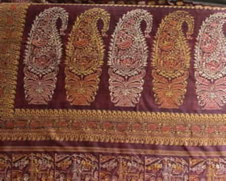 Detail of part of Baluchari Sari Pallu