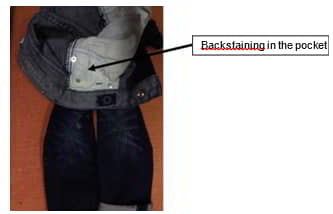 Figure 1.18 Backstaining in the pocket. Denim Trends (2013).